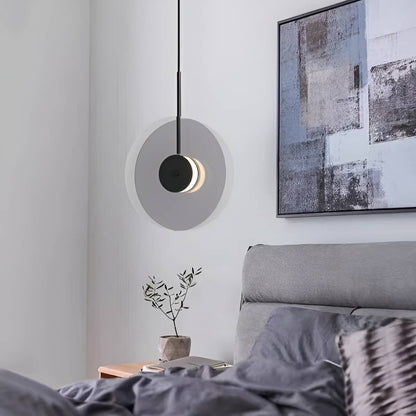 Double Disc LED Modern Glass Pendant Light