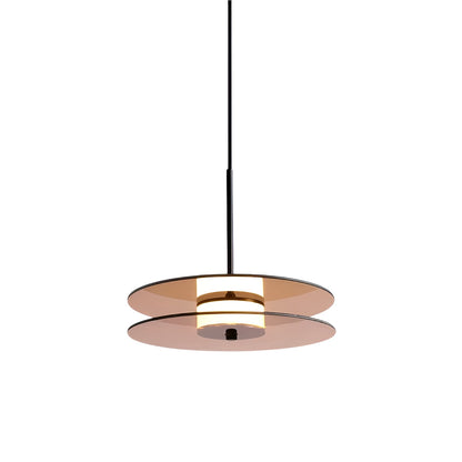 Double Disc LED Modern Glass Pendant Light