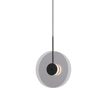 Double Disc LED Modern Glass Pendant Light