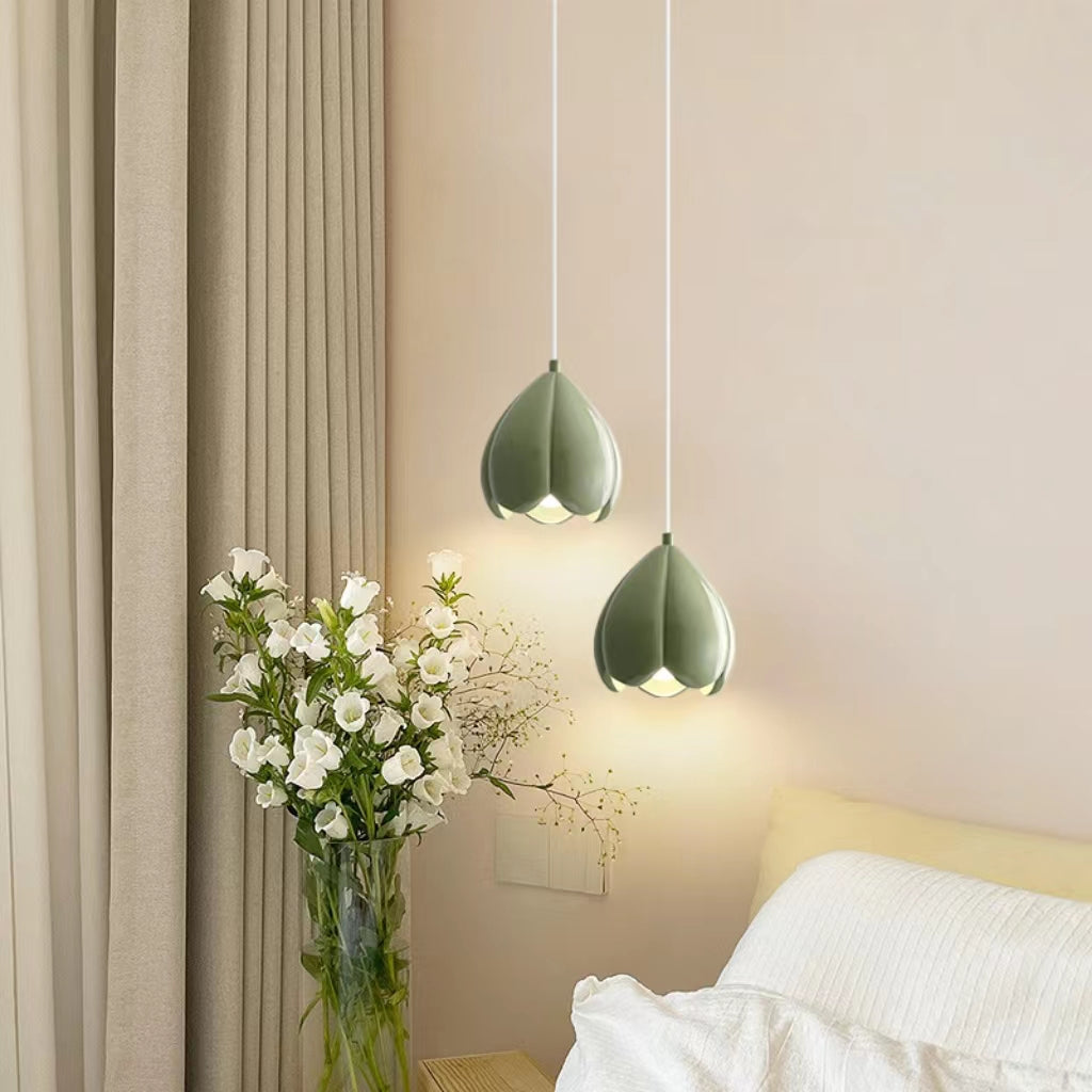 French Design Flower Bud Bedroom Pendant Light