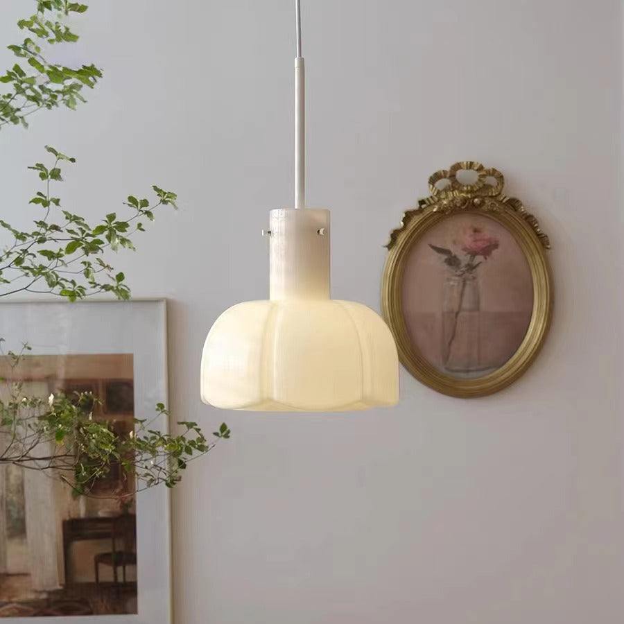 French Style Glass Floral Pendant Light