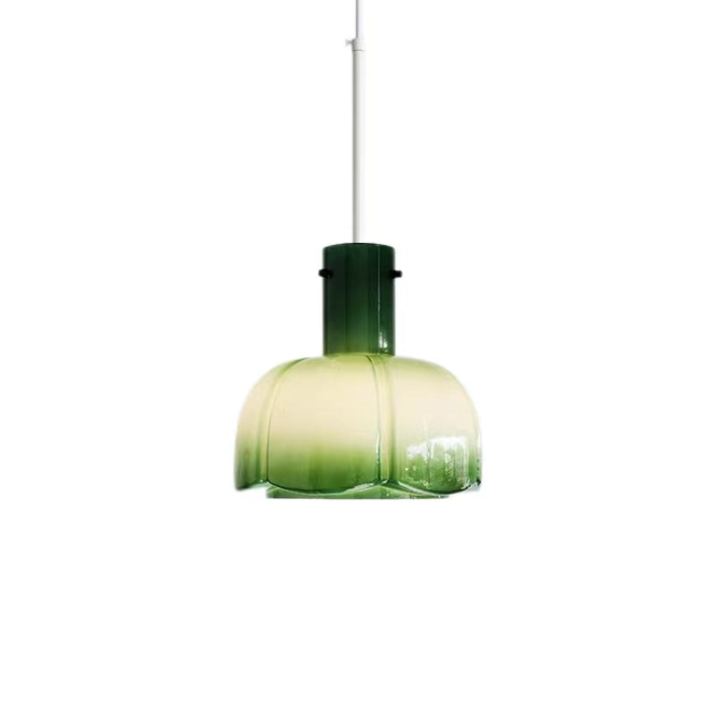 French Style Glass Floral Pendant Light