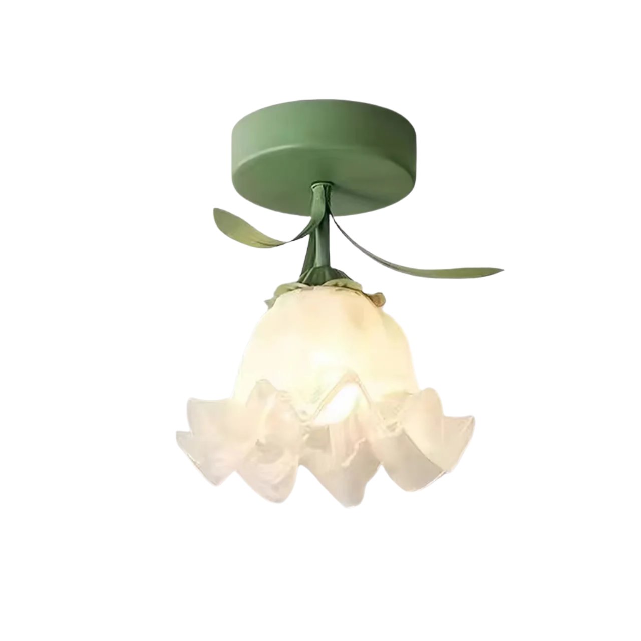 French Tiffany Flower Ceiling Lamp