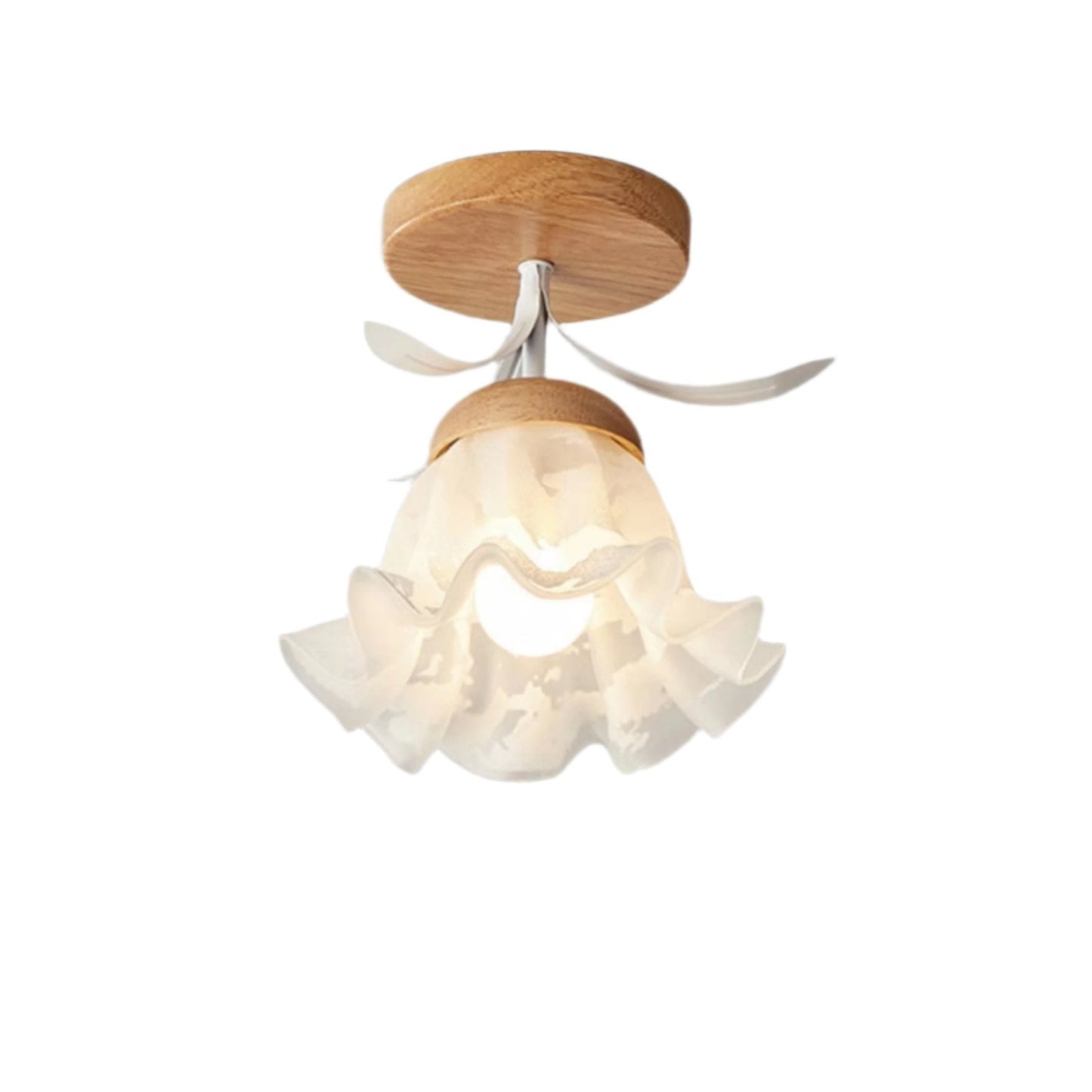 French Tiffany Flower Ceiling Lamp