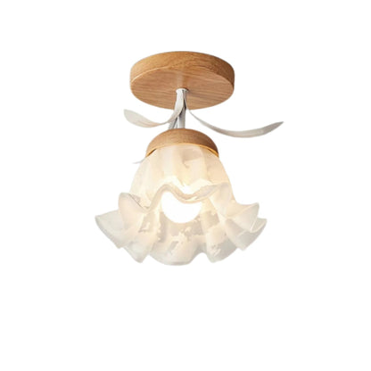 French Tiffany Flower Ceiling Lamp