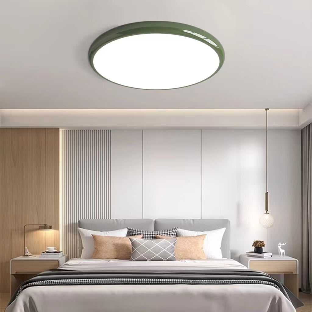 French Bauhaus Design Round Ceiling Light