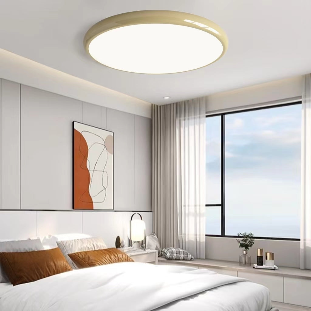 French Bauhaus Design Round Ceiling Light