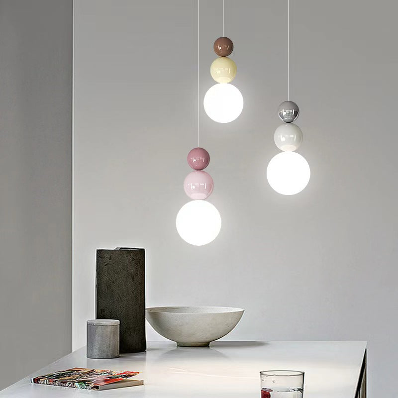 French Cream Multi Pearl Pendant Light