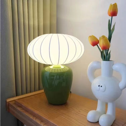 French Design Silk Ceramic Table Lamp