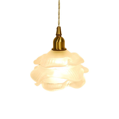 French Luxury Rose Glass Pendant Light