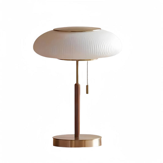 French Style Matsutake Glass Table Lamp