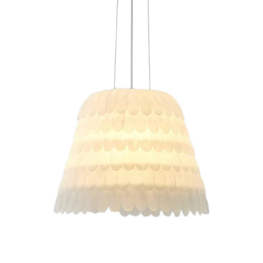 Imitation Feather Tiered Acrylic Pendant Light