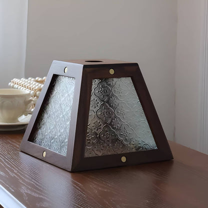 Industrial Wooden Frame Rustic Ceiling Light
