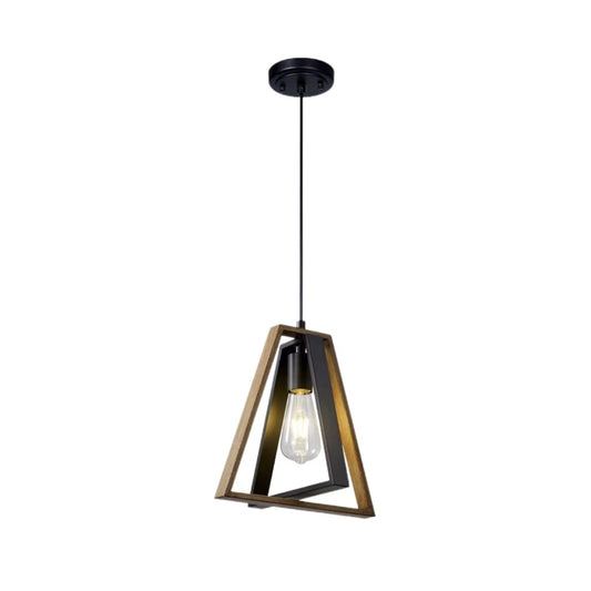 Industrial Double Trapezoidal Frame Pendant Lamp