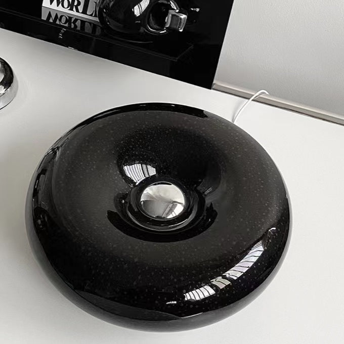Italian Decorative Bauhaus Donut Glass Table Lamp