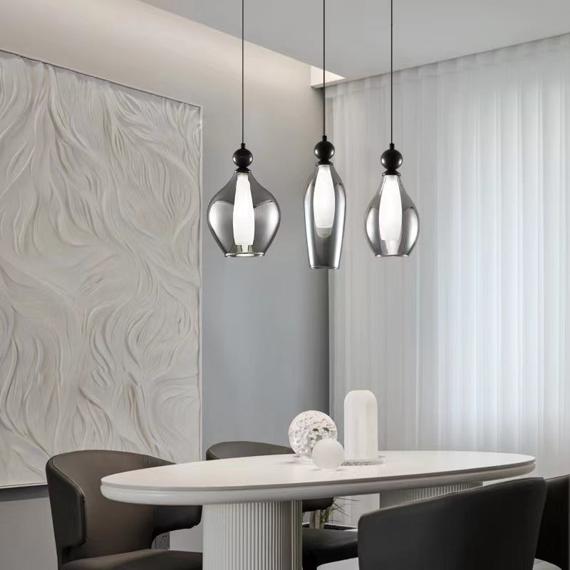 Italian Design Smoke Gray Pendant Lamp