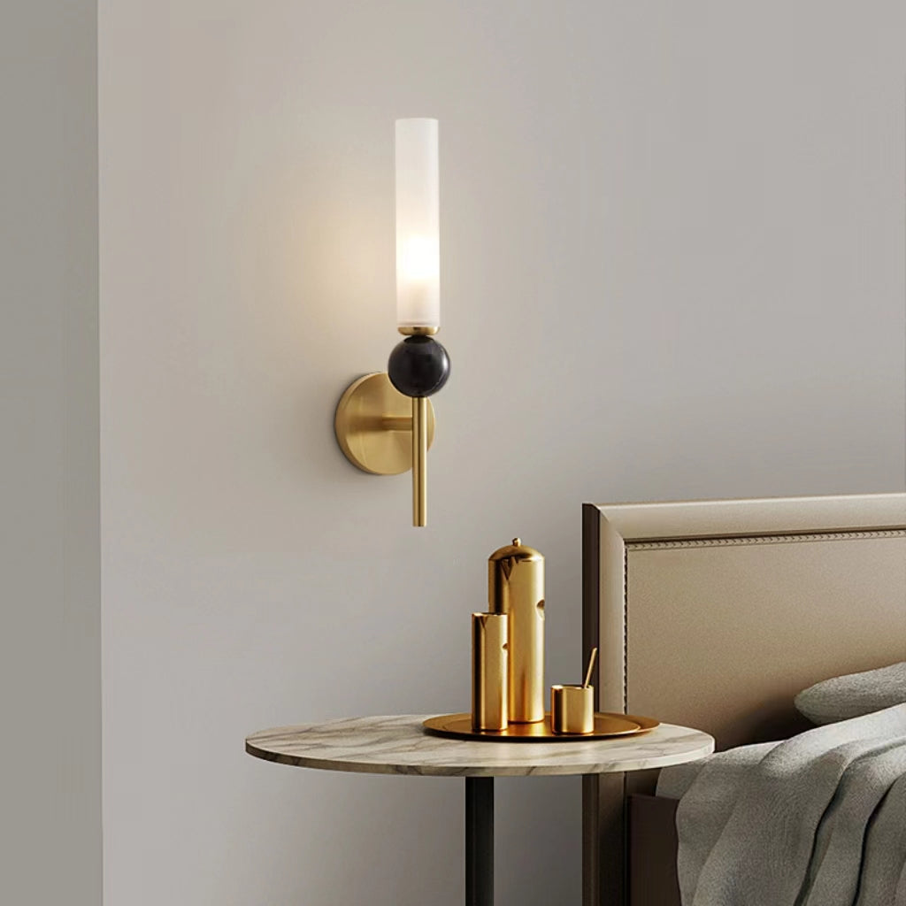 Italian Luxury Marble Brass Wall Lamp