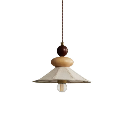 Japandi Fabric Shade Bedside Hanging Lamp