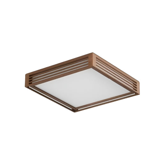 Japanische quadratische Deckenlampe im Holzrahmen
