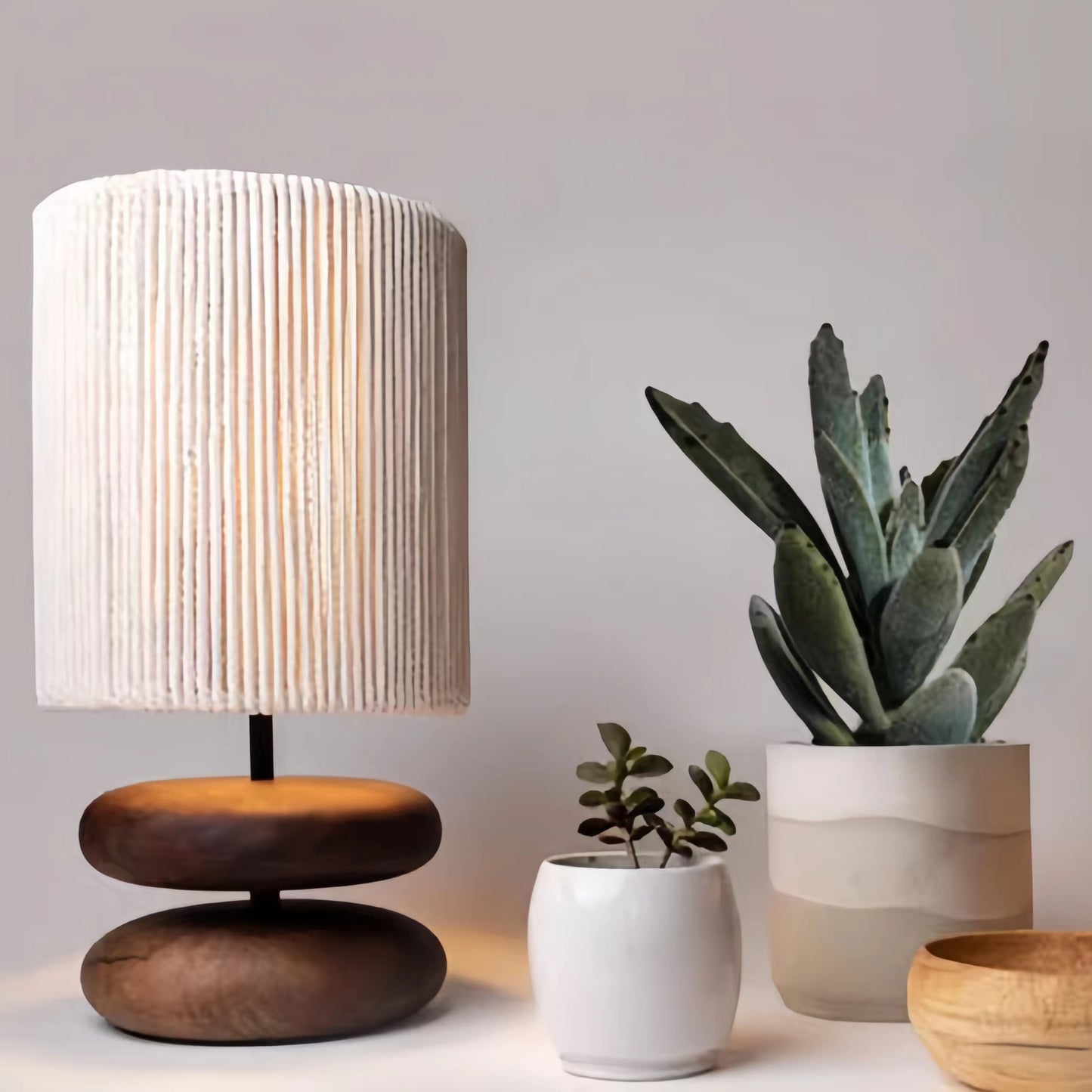 Japanese Style Retro Wooden Table Lamp