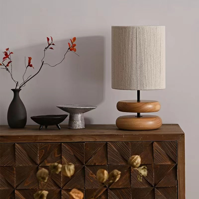 Japanese Style Retro Wooden Table Lamp