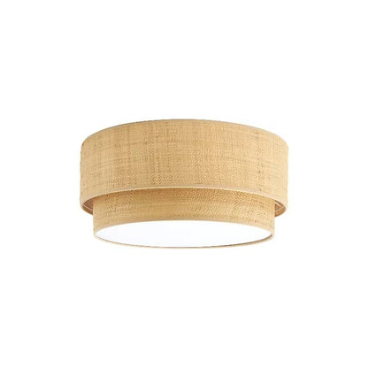 Japanese Style Simple Round Bamboo Ceiling Light