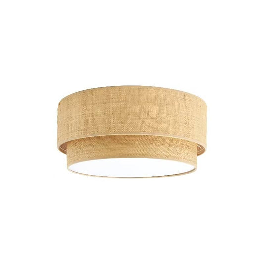 Japanese Style Simple Round Bamboo Ceiling Light