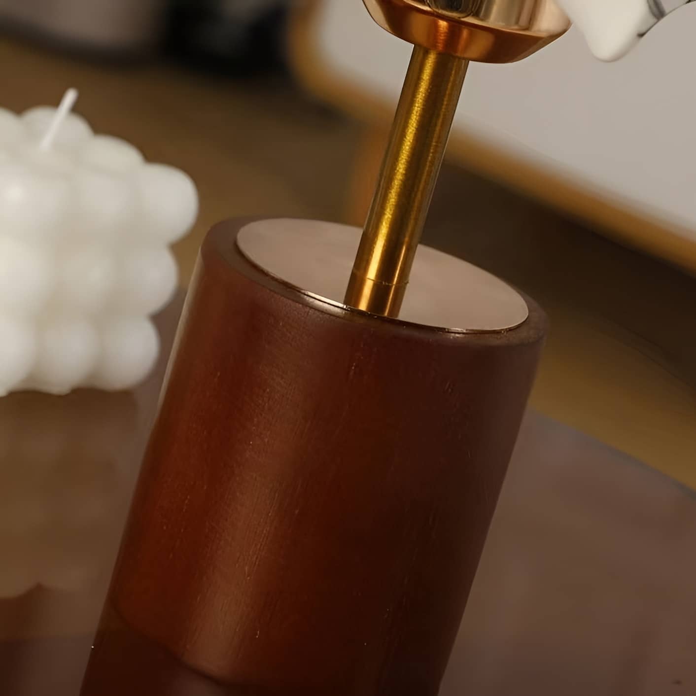 Japanese Lantern Wood Cloth Table Lamp