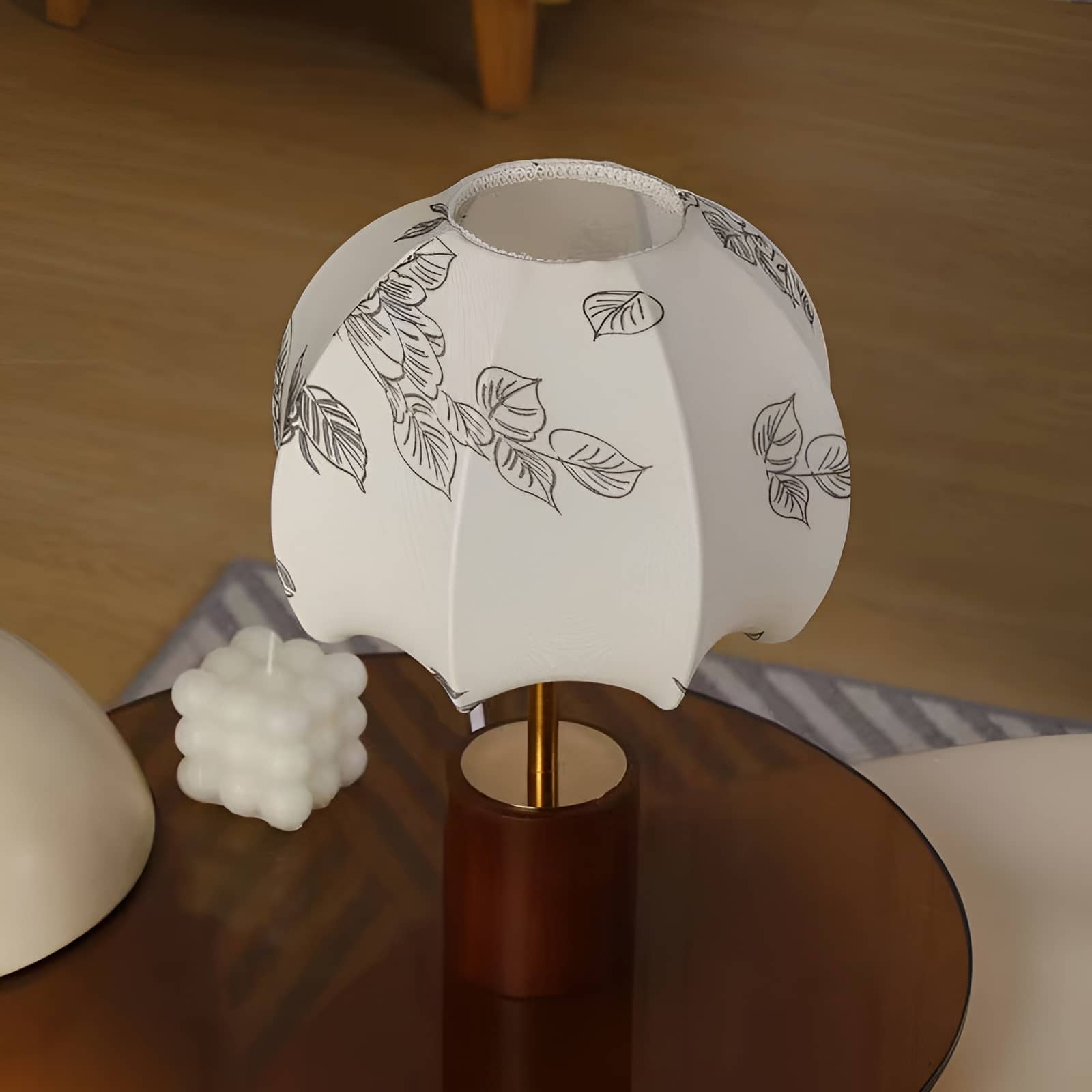 Japanese Lantern Wood Cloth Table Lamp