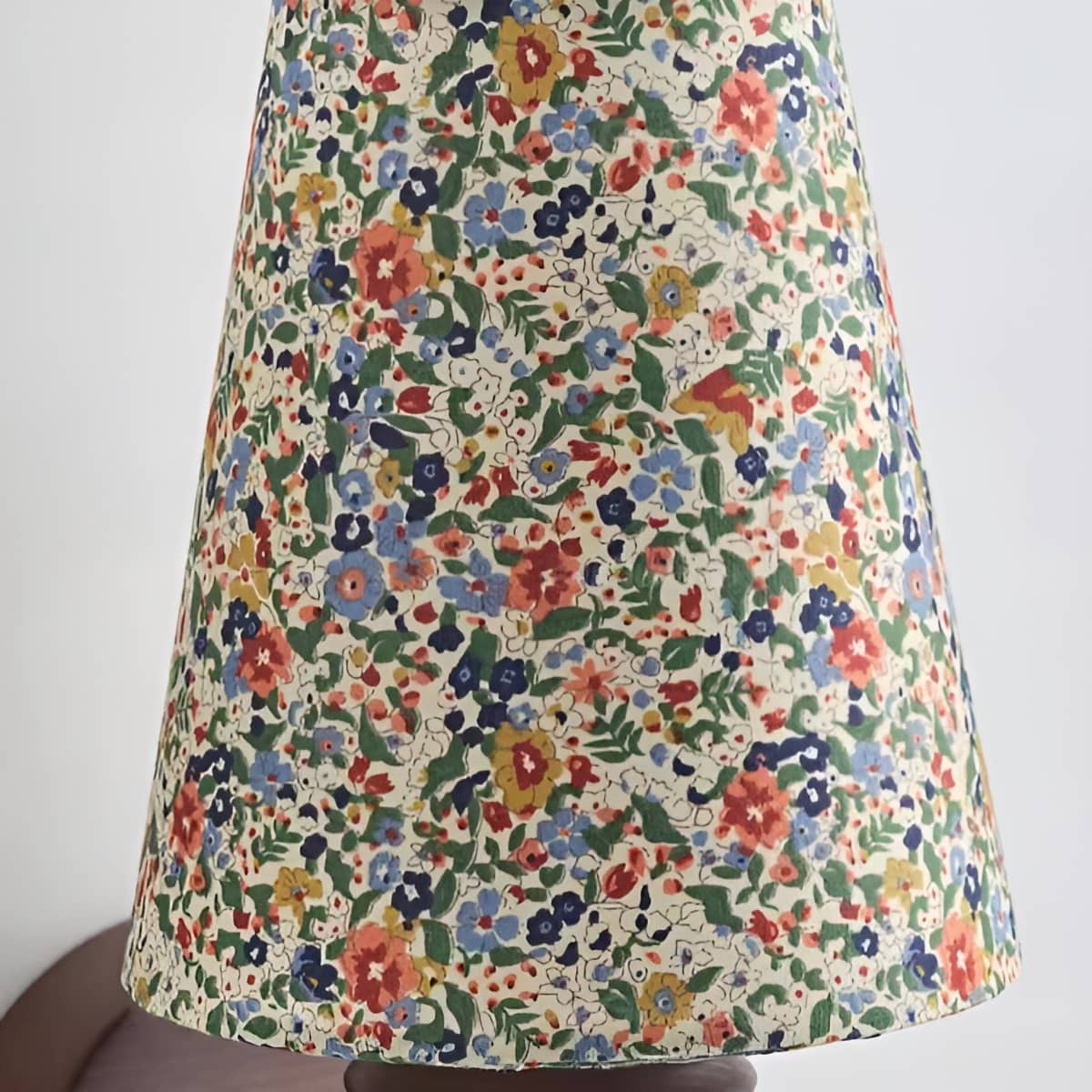 Japanese Wooden Base Wall Light with Fabric Shade