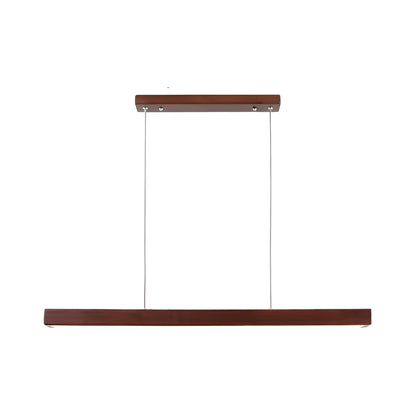 Linear Solid Wood Pendant Light for Dining Room