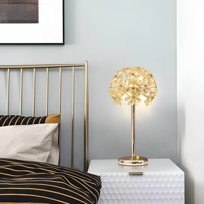 Luxury Dandelion Flower Crystal Table Lamp