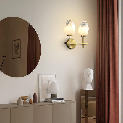 Luxury Glass Creative Copper Wall Lamp