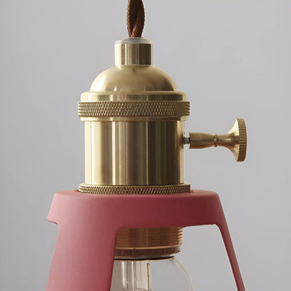 Macaron Color Metal Scandi Industrial Pendant Light for Dining Area
