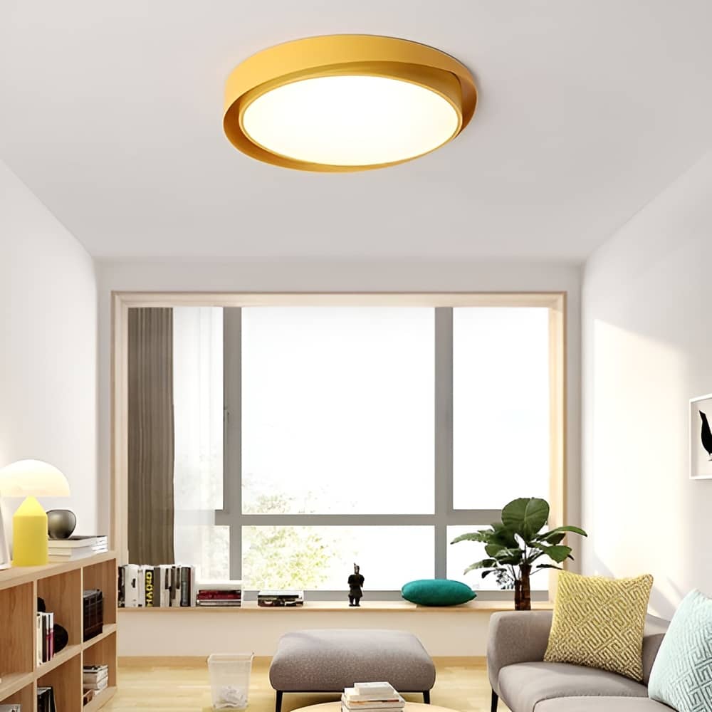 Macaron Bunte runde Deckenlampe Metall