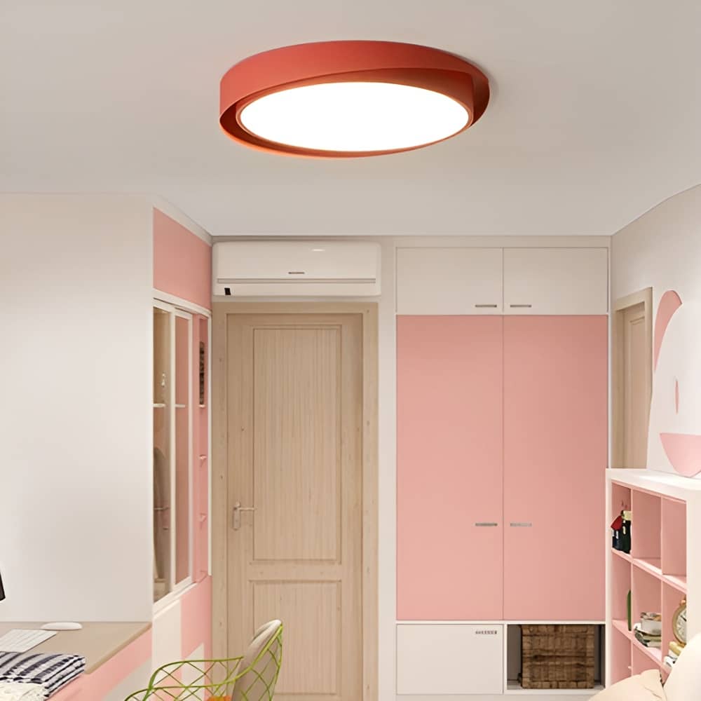 Macaron Bunte runde Deckenlampe Metall