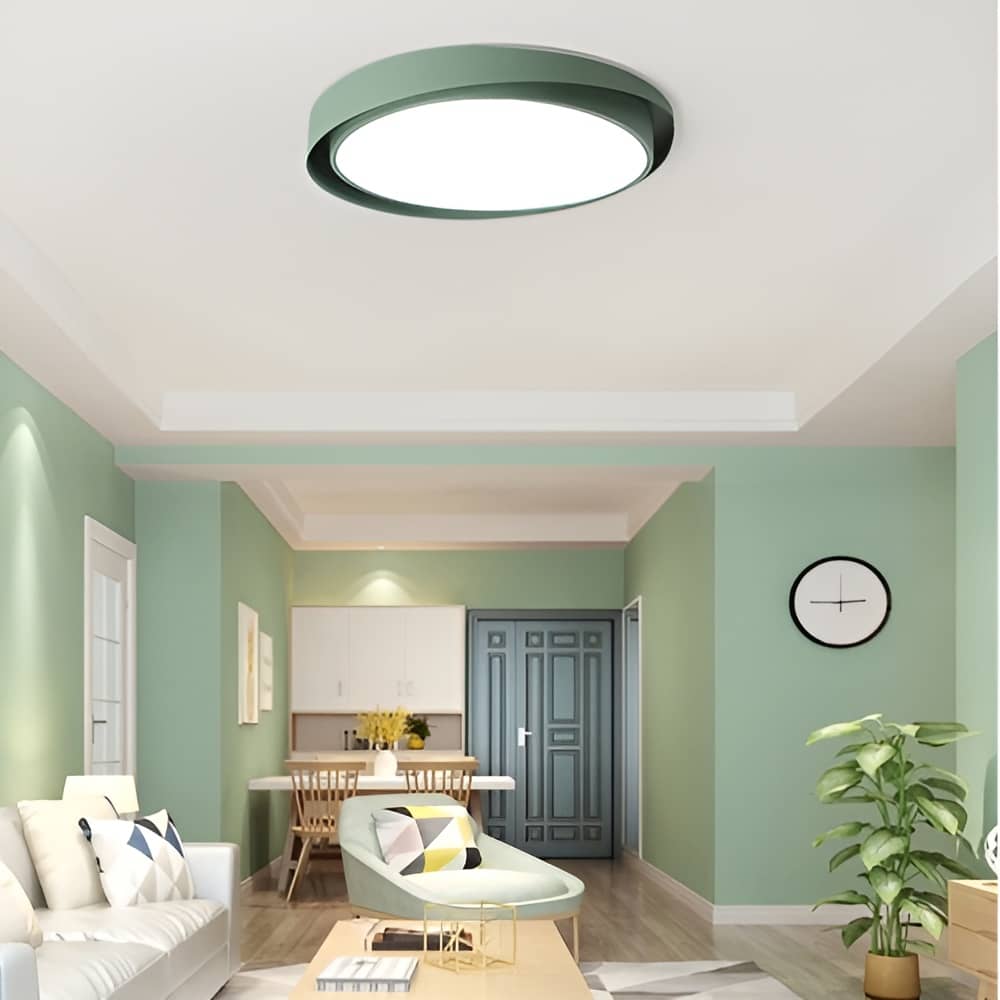 Macaron Bunte runde Deckenlampe Metall