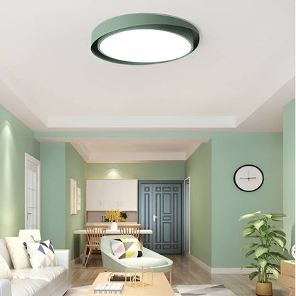 Macaron Bunte runde Deckenlampe Metall