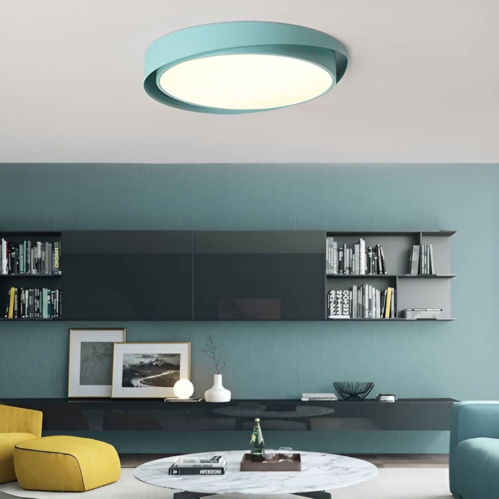 Macaron Bunte runde Deckenlampe Metall