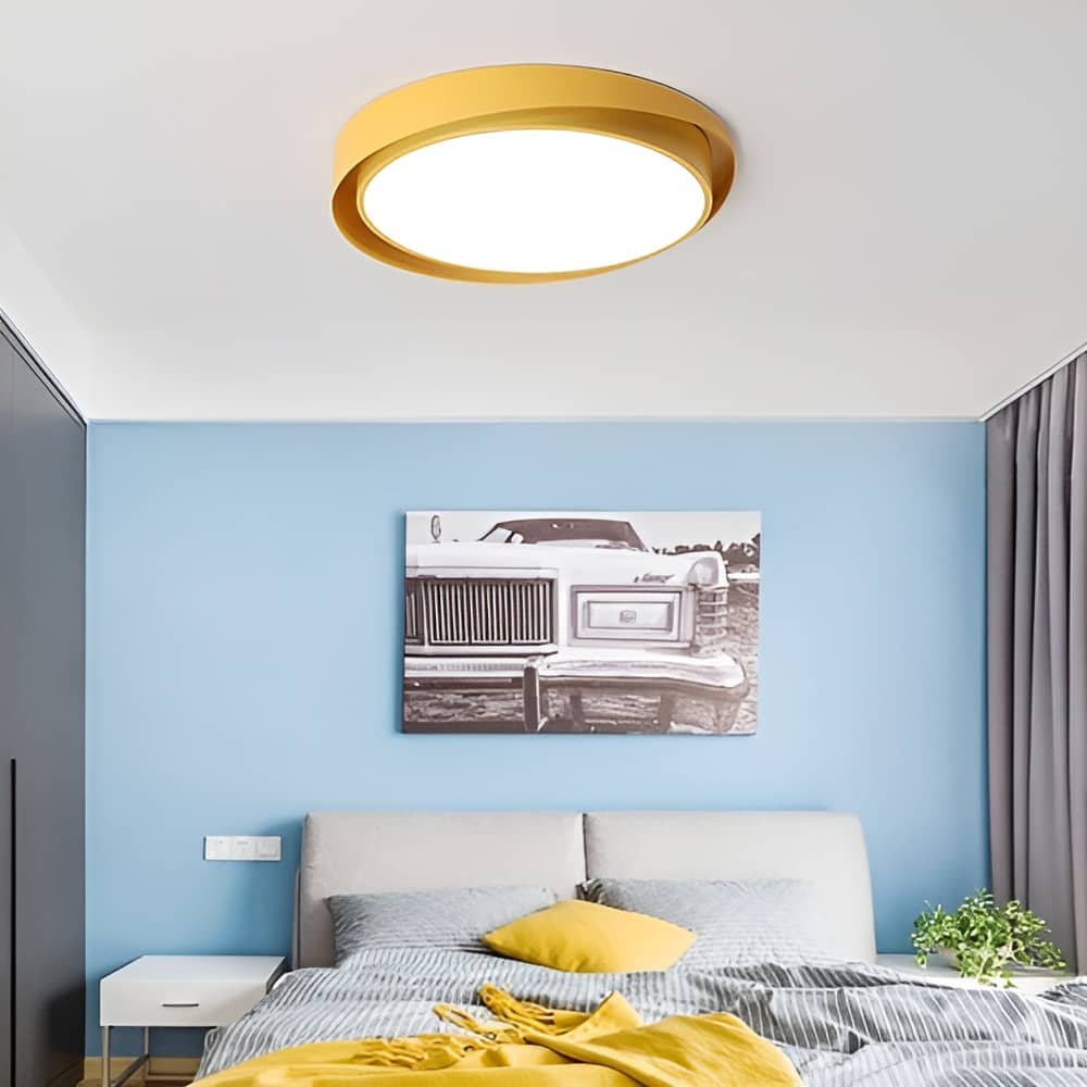 Macaron Bunte runde Deckenlampe Metall