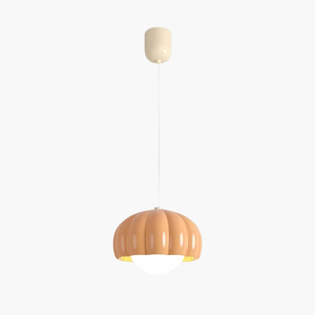 Macaron Resin Pumpkin Globe Pendant Light 