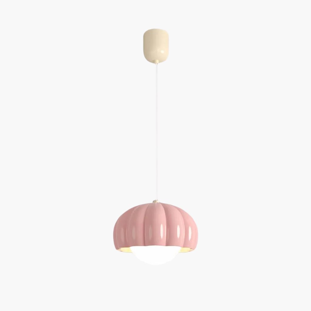 Macaron Resin Pumpkin Globe Pendant Light 