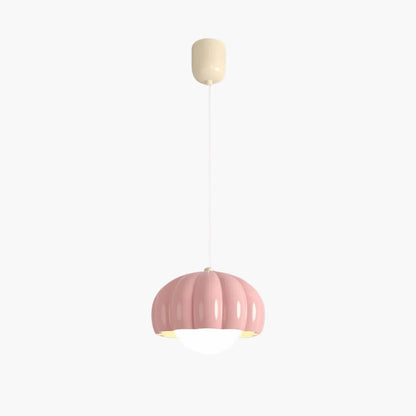 Macaron Resin Pumpkin Globe Pendant Light 