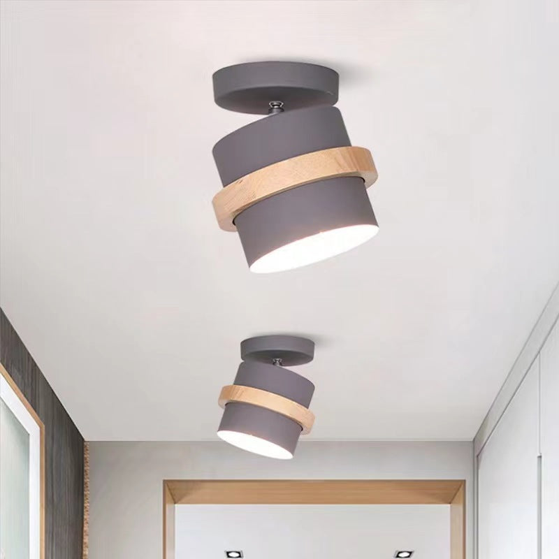 Macaron Style Adjustable Semi Flush Ceiling Lamp