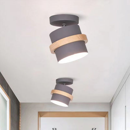 Macaron Style Adjustable Semi Flush Ceiling Lamp