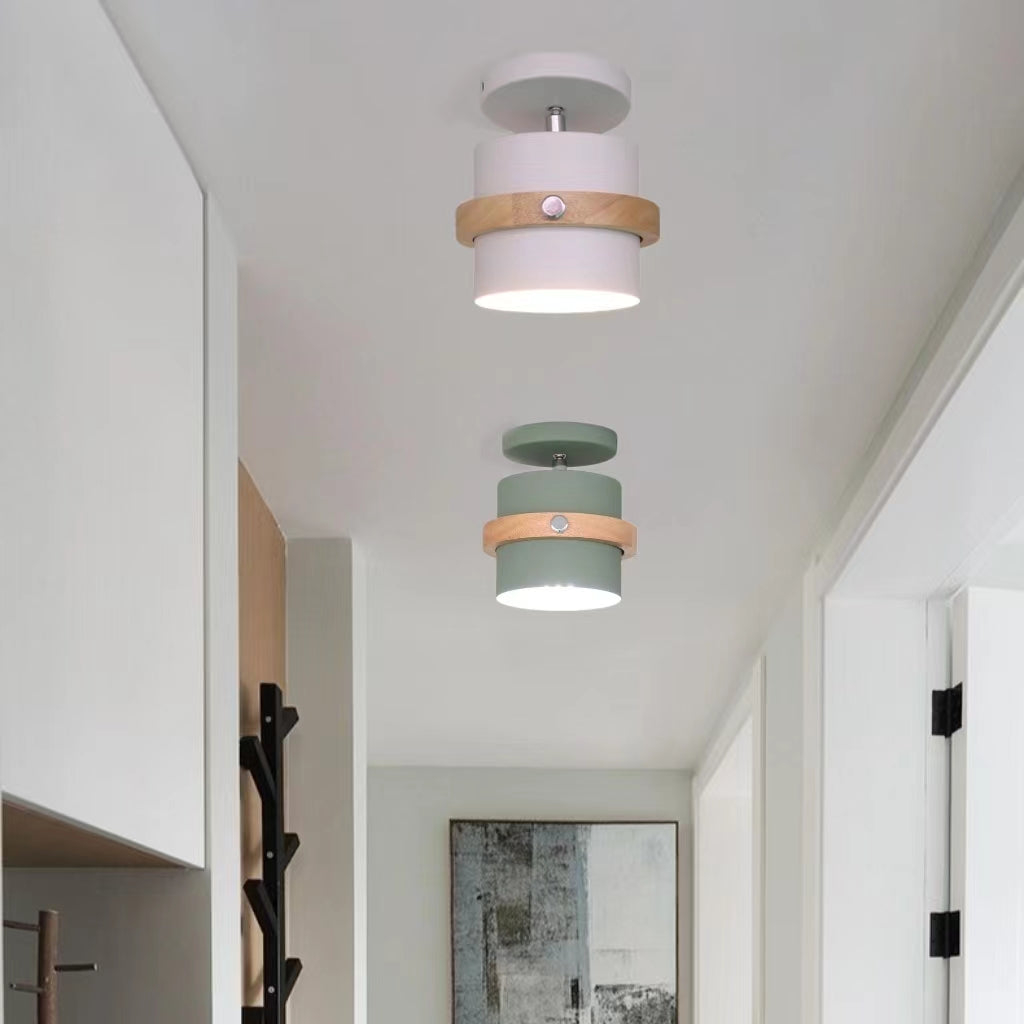 Macaron Style Adjustable Semi Flush Ceiling Lamp