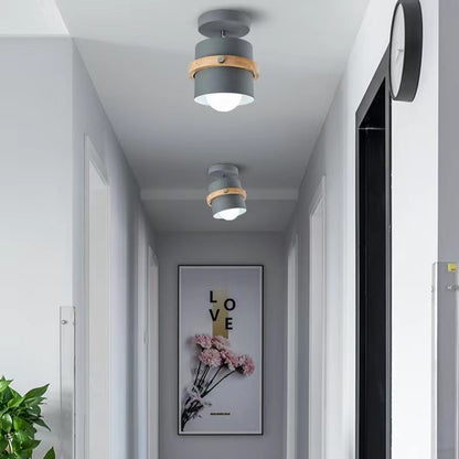 Macaron Style Adjustable Semi Flush Ceiling Lamp