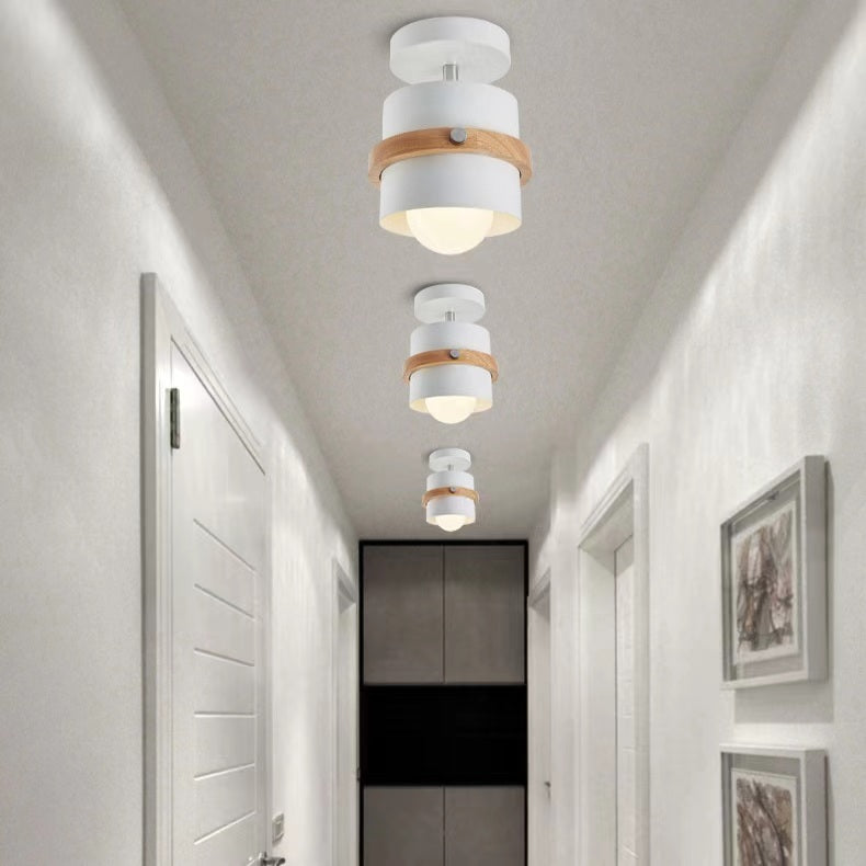 Macaron Style Adjustable Semi Flush Ceiling Lamp