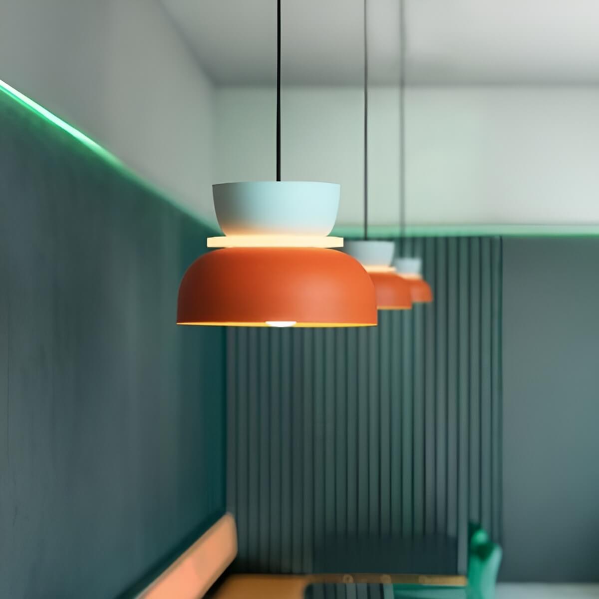 Macaron Color Block Modern Pendant Light for Kitchen Island