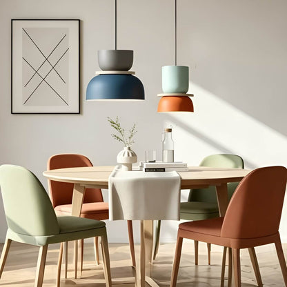 Macaron Color Block Modern Pendant Light for Kitchen Island
